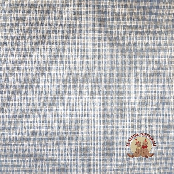 Blauw/wit geruite stof RS7