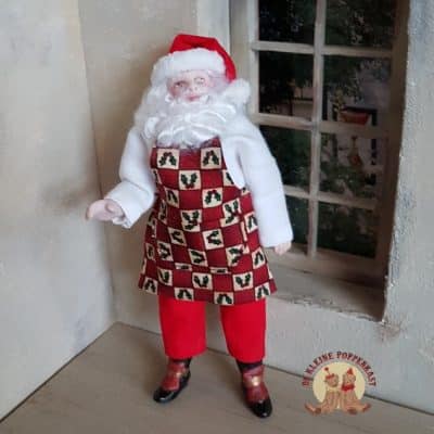 Miniatuur kerstman voor poppenhuis - 1:12