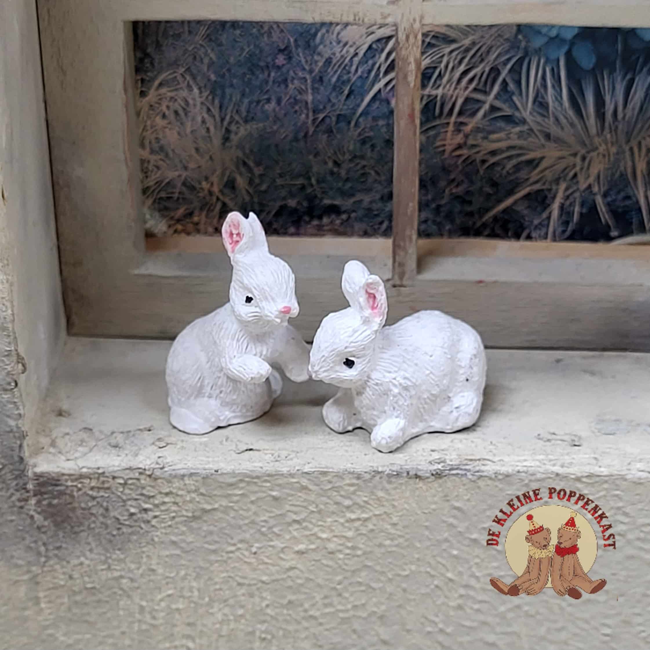 Miniatuur konijntjes set – 2 stuks