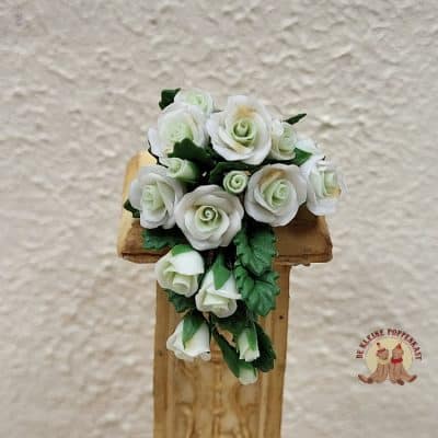 Miniatuur poppenhuis bruidsboeket 1:12, handgemaakte decoratie
