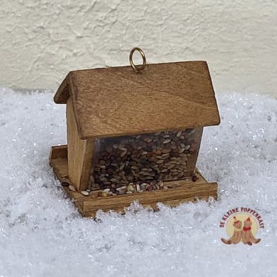 Miniatuur poppenhuis vogelvoederhuisje 1:12, handgemaakte decoratie