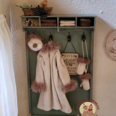 DIY bouwpakket kapstok 1:12 met gelaserde onderdelen voor poppenhuis