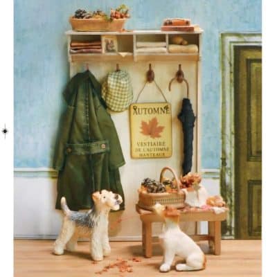 Miniatuur kapstok met accessoires schaal 1:12